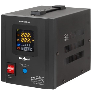 ZASILACZ AWARYJNY REBEL POWER-500 PRZETWORNICA 12V 230V 500VA/300W