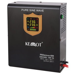 ZASILACZ AWARYJNY NAŚCIENNY KEMOT PROSINUS-800 PRZETWORNICA 12V 230V 800VA/500W
