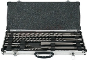 Makita  Zestaw dłut i wierteł SDS-plus 10 elem walizce