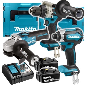 Zestaw Makita DLX3155TJ- DDF486 DTD153 DGA504 18V2x5Ah