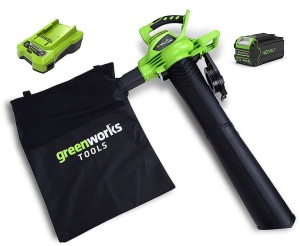 40V dmuchawa/odkurzacz Greenworks GD40BVK4 zestaw ładowarka + aku 4Ah