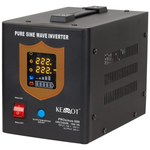 ZASILACZ AWARYJNY KEMOT PROSINUS-500 PRZETWORNICA 12V 230V 500VA/300W - CZARNA
