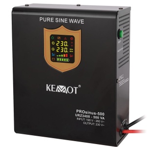 ZASILACZ AWARYJNY NAŚCIENNY KEMOT PROSINUS-500 PRZETWORNICA 12V 230V 500VA/300W